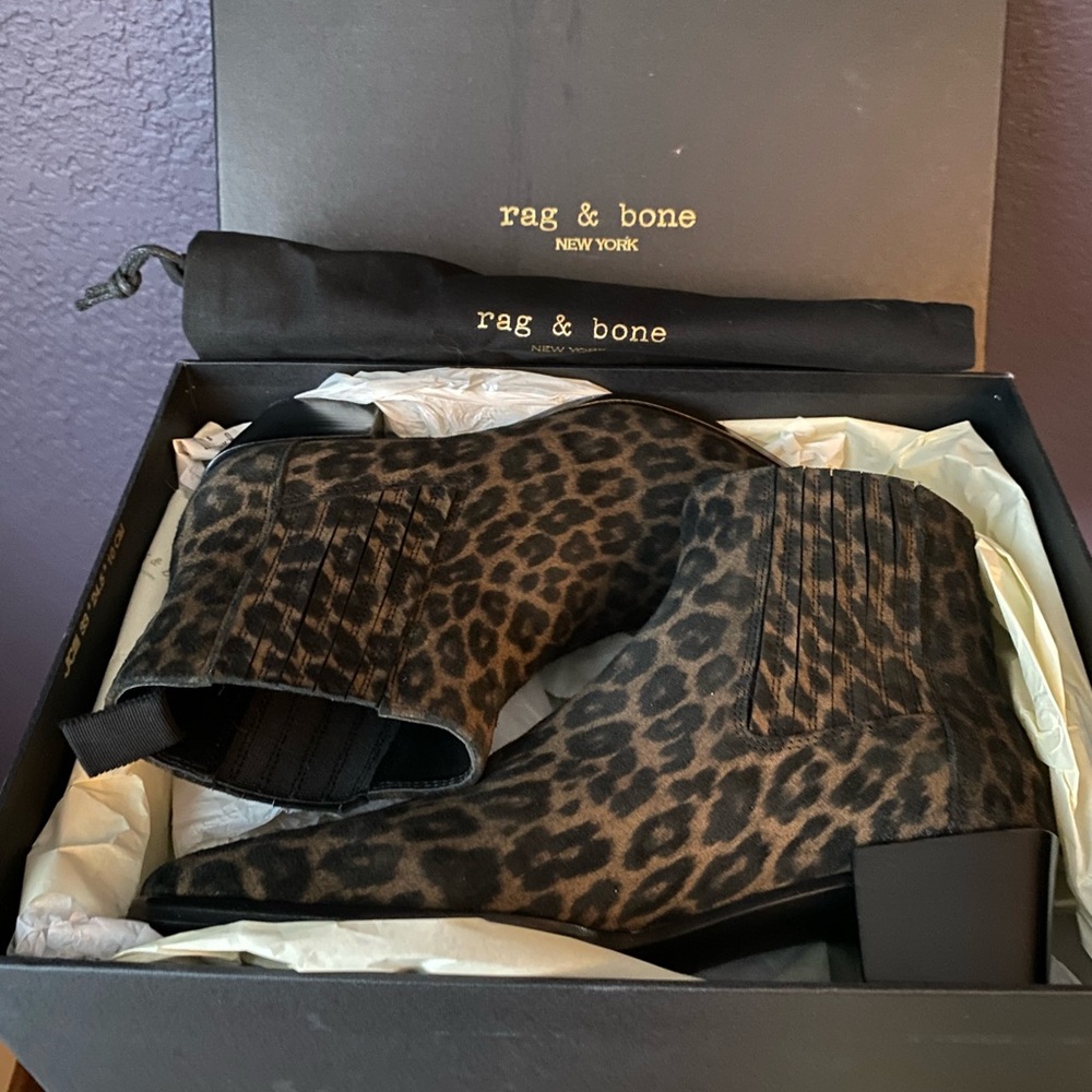 COPY - NWT, Rag and Bone, 8.5, Leopard print Booties